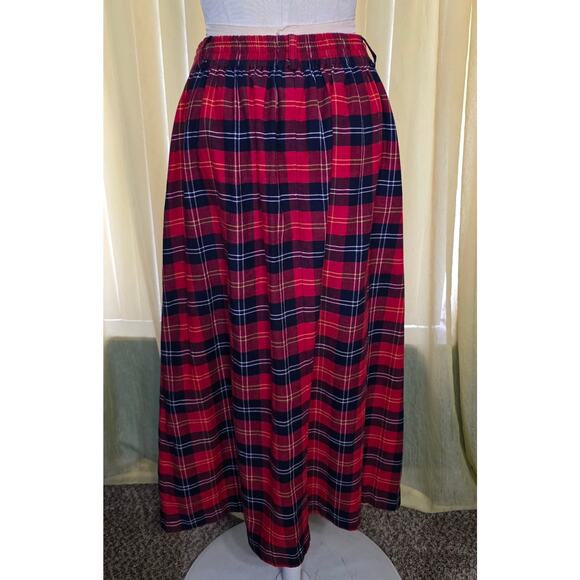 VTG Cambridge Dry Goods Skirt Womens Red Black Plaid Size 10 - Picture 2 of 5